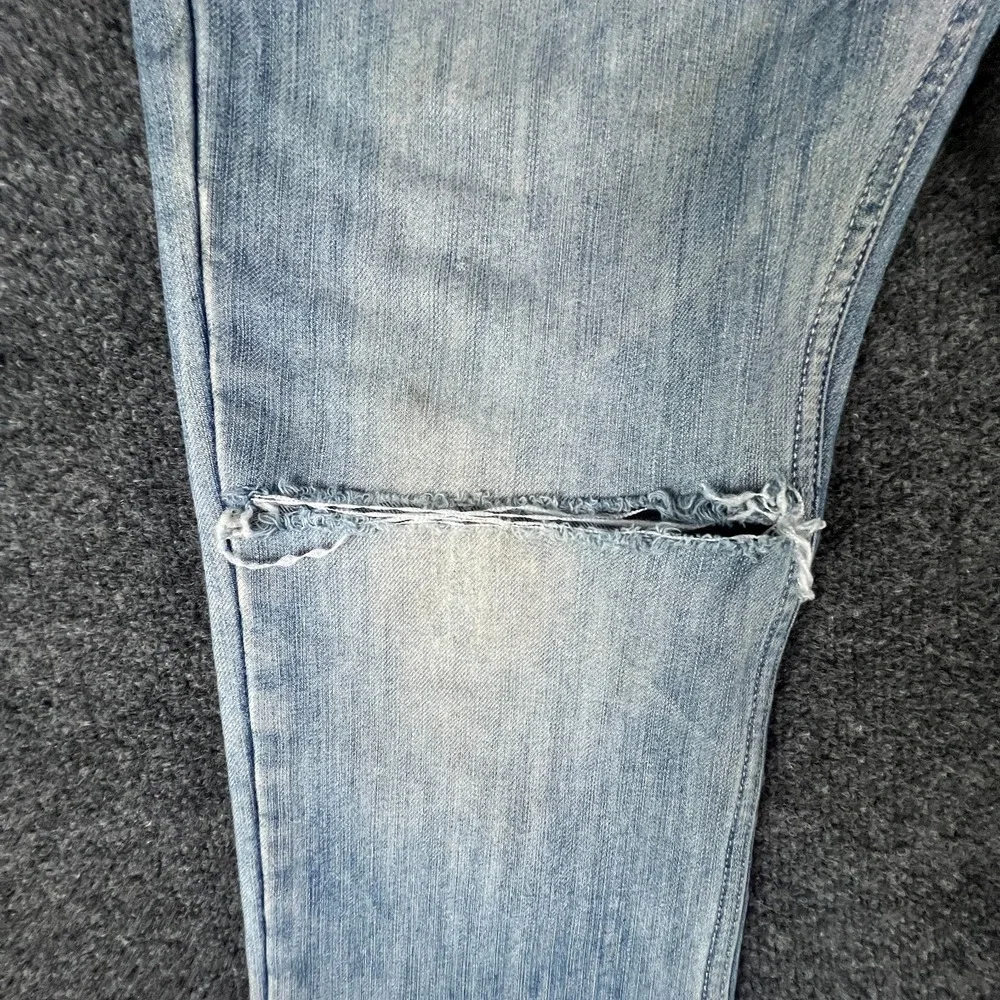 Levi's 511 Skinny Jeans Mens‎ 31x29 Whiskered Blue Denim Cotton Slim Distressed